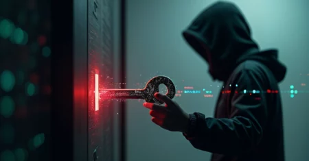 Cybercrimal using a key to obtain data not meant for them.